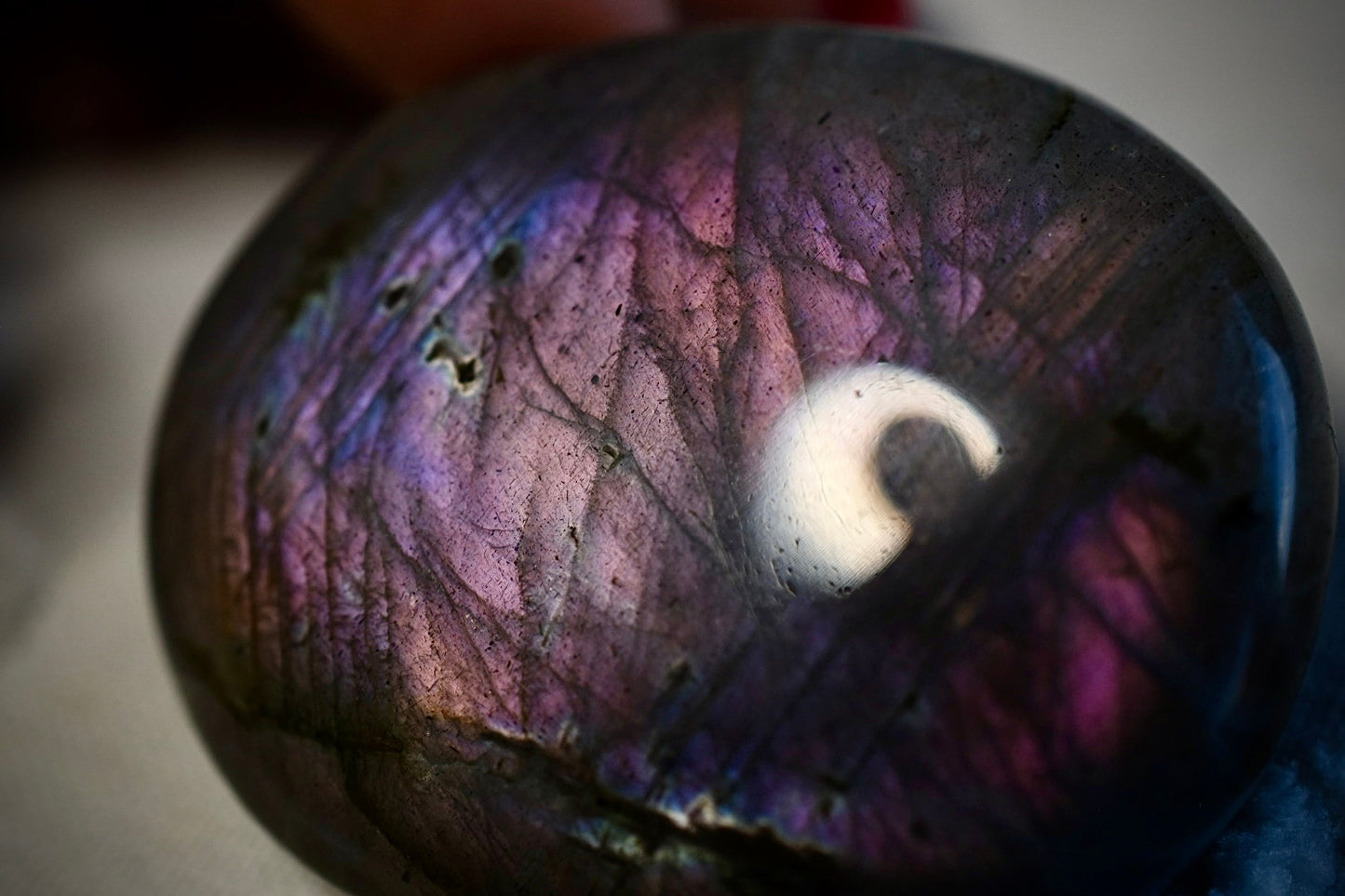 Purple Labradorite • Palm Stone