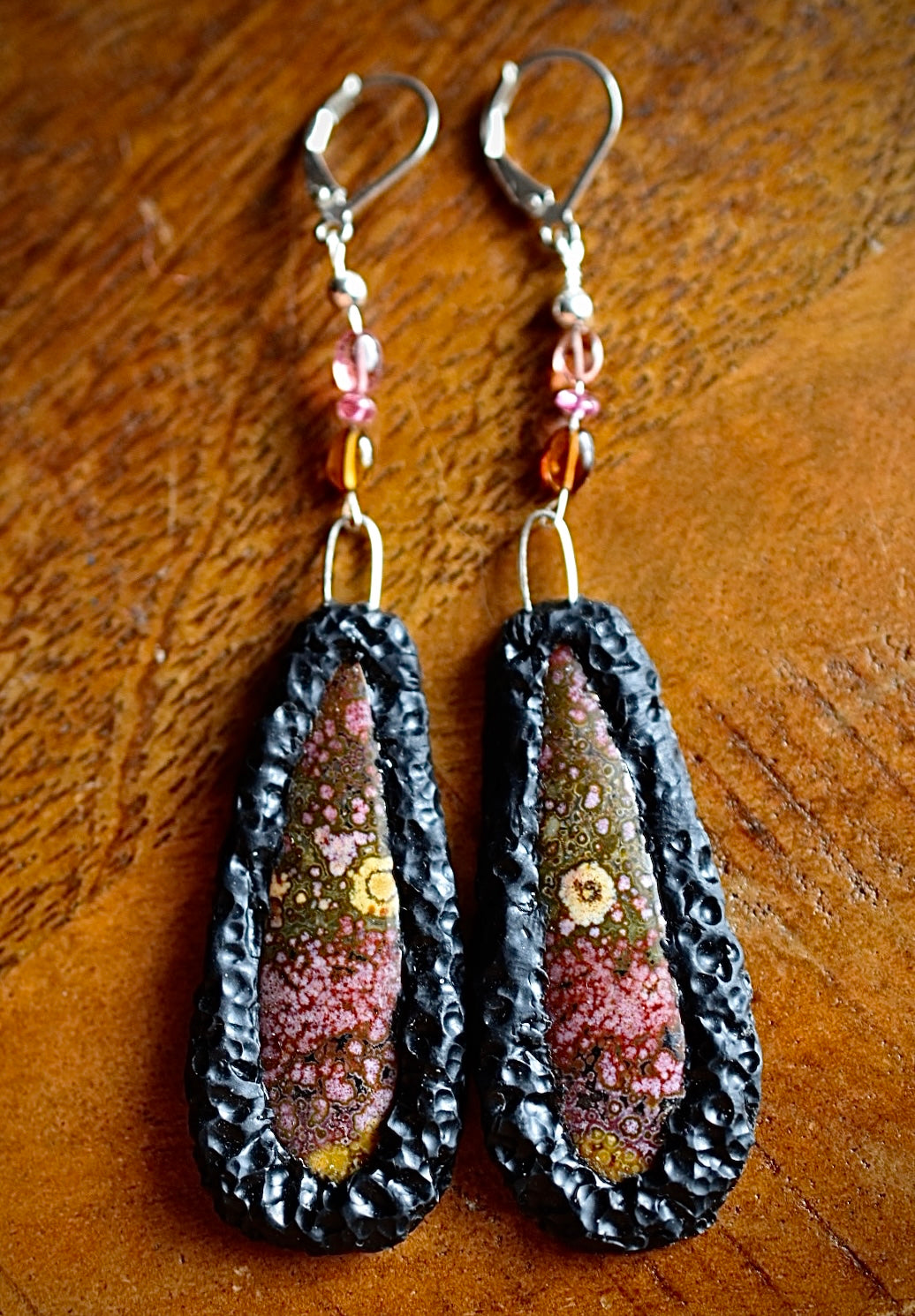 Ocean Jasper & Tourmaline Earrings