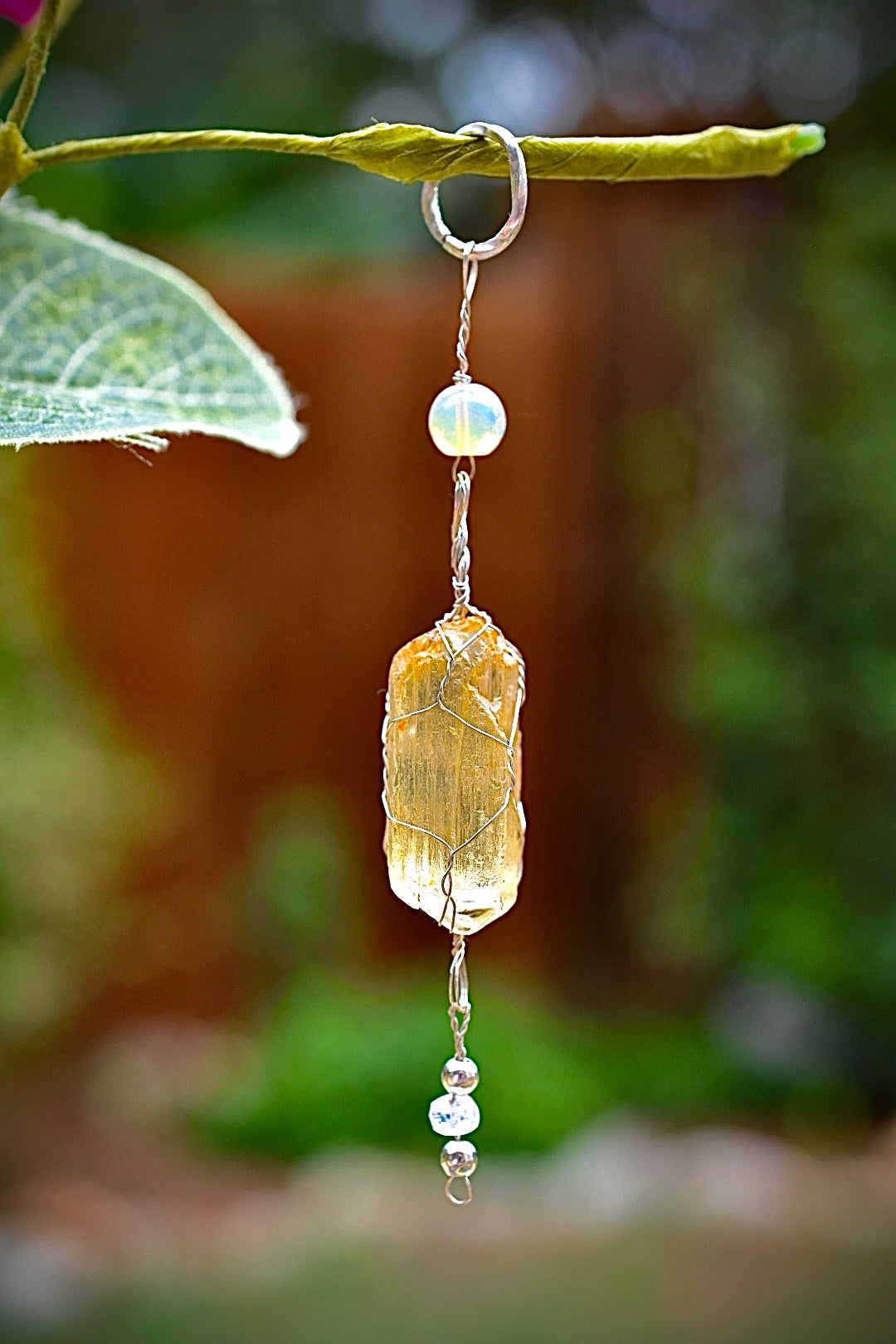 Rare Natural Scapolite & Opal Pendant