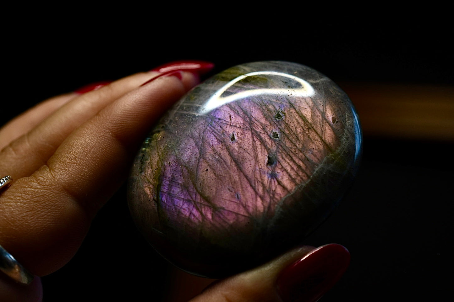 Purple Labradorite • Palm Stone