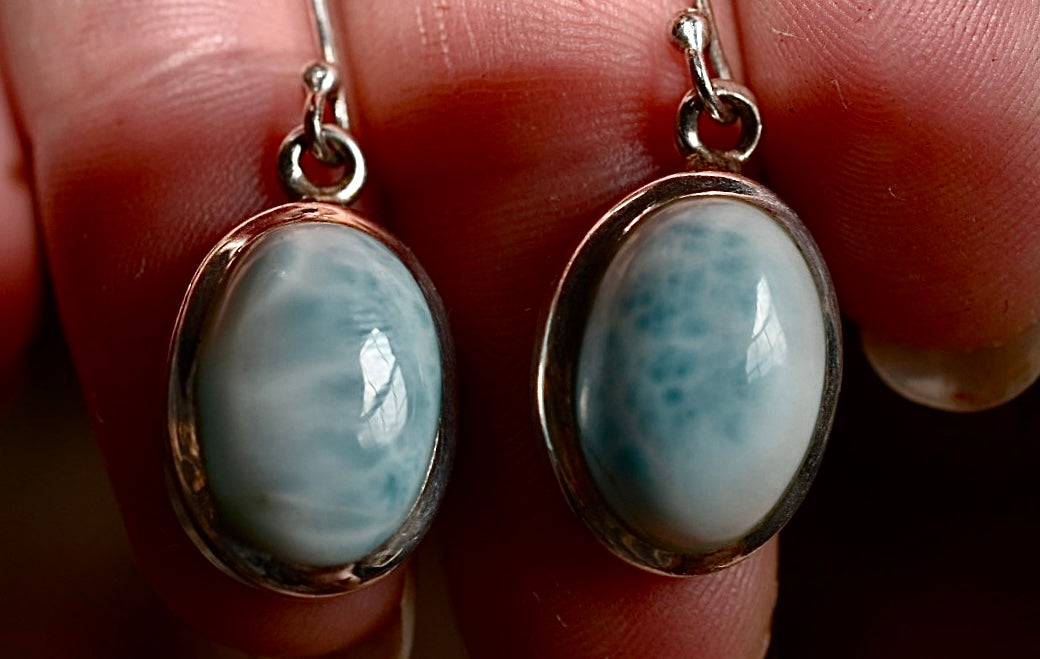 Larimar Earrings • Vintage
