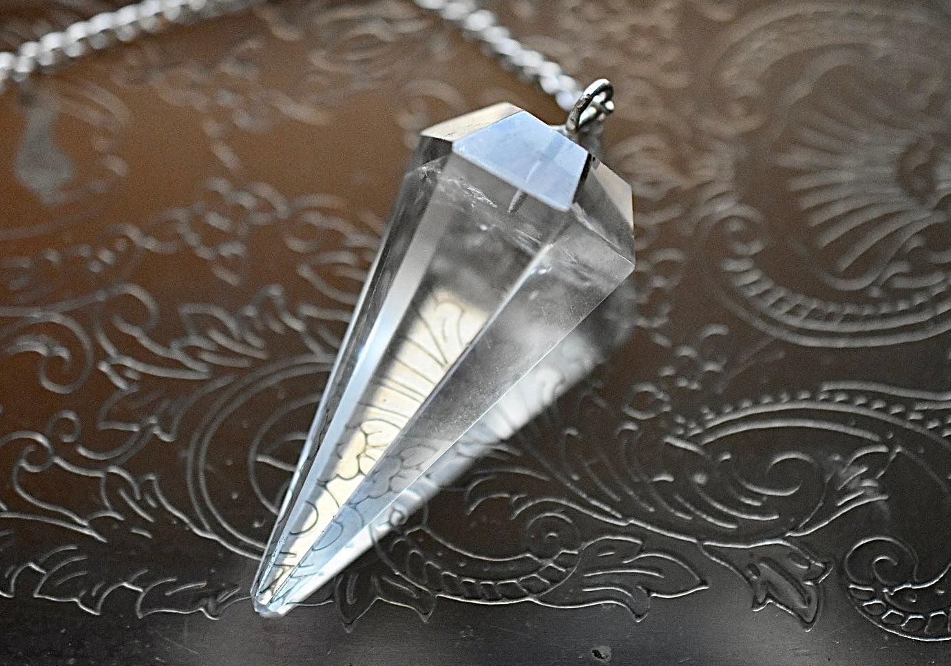Clear Quartz Amplifying Pendulum
