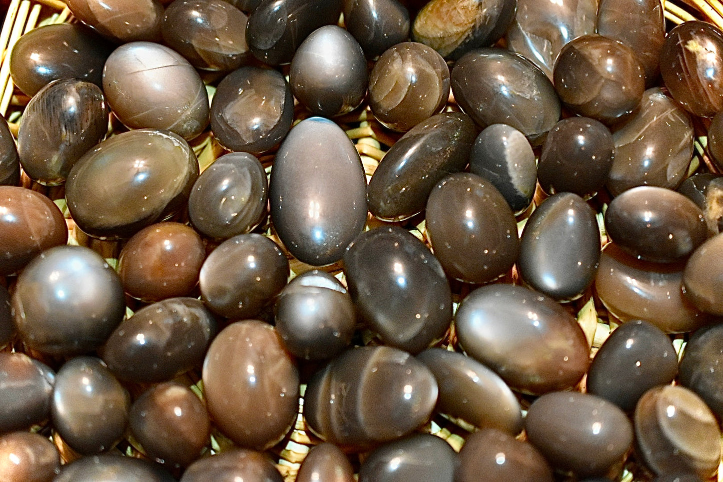 Black Moonstone Tumbles High Quality