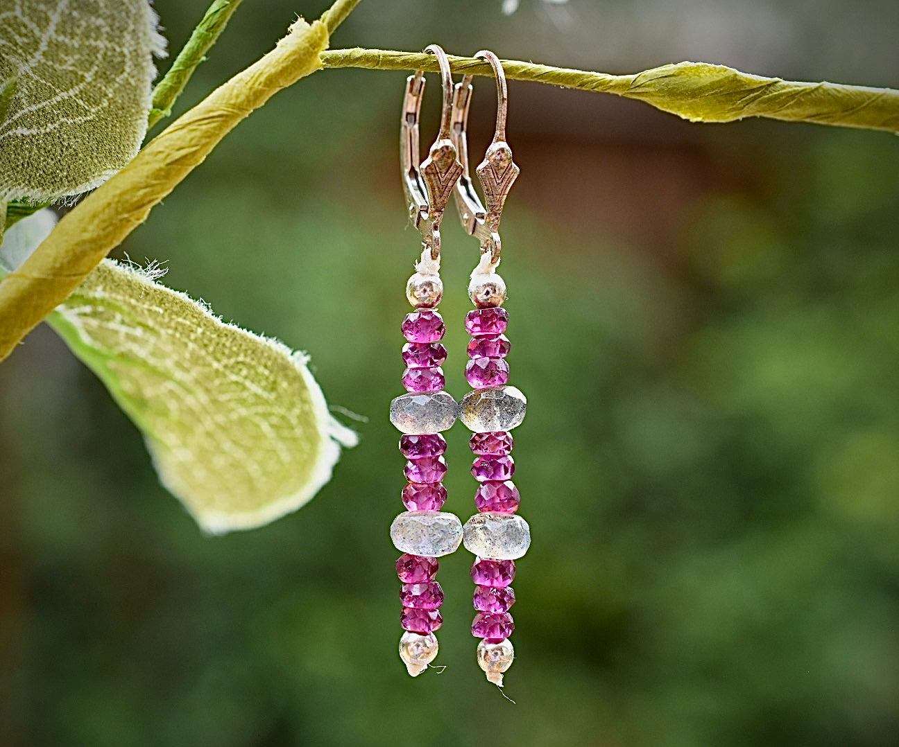 Rhodolite & Labradorite Earrings
