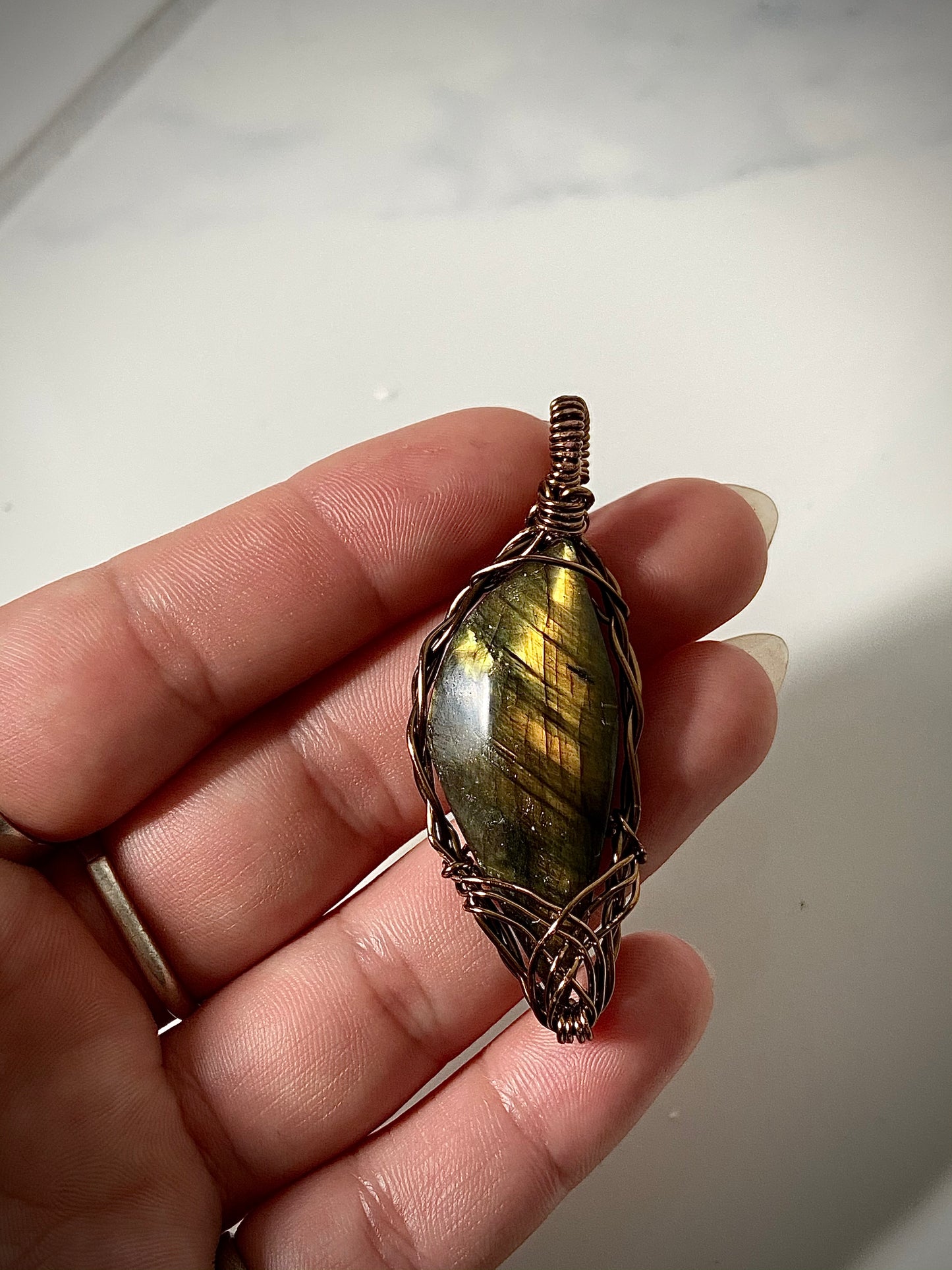 Golden Labradorite Pendant