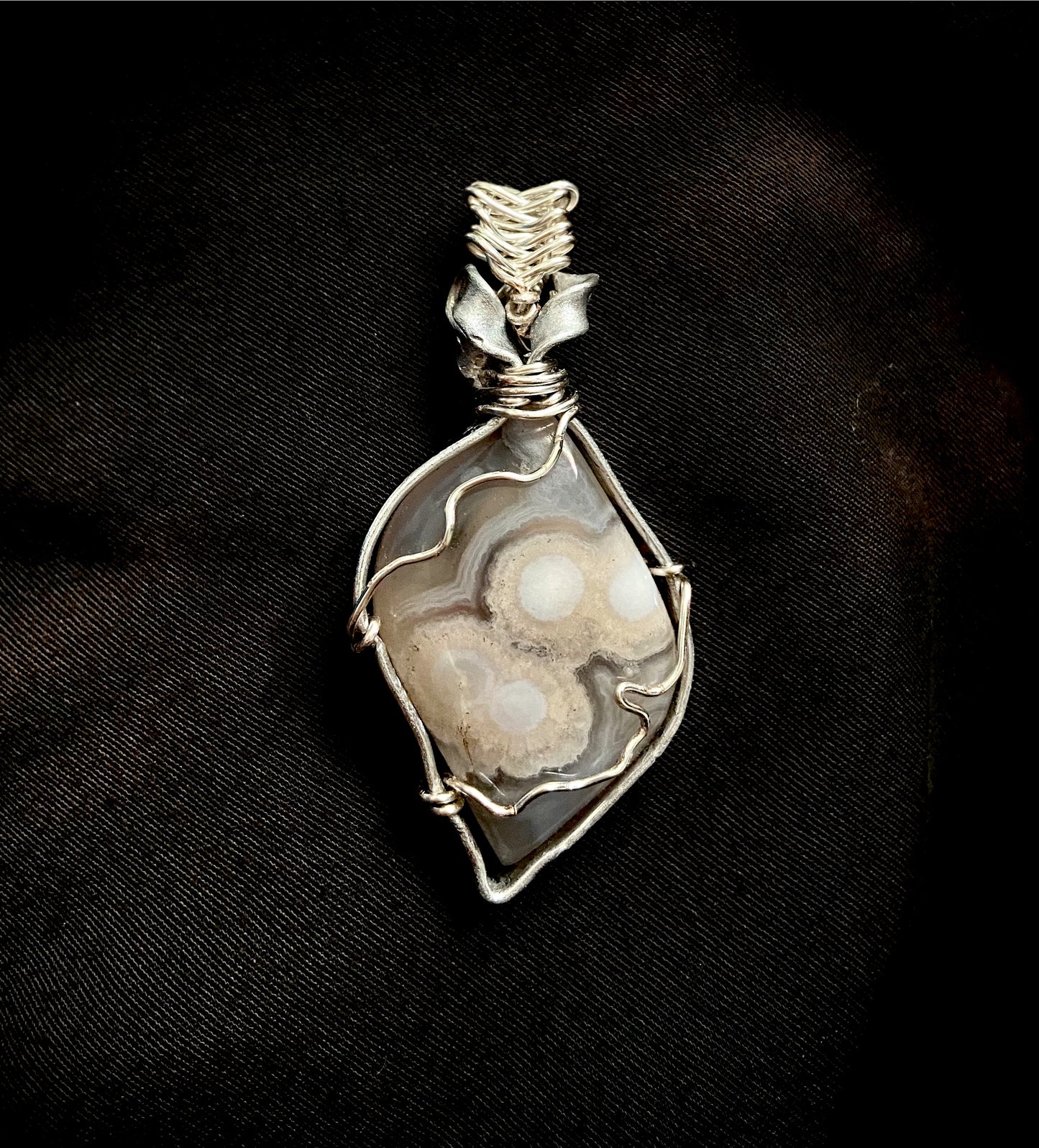 Flower Agate Pendant