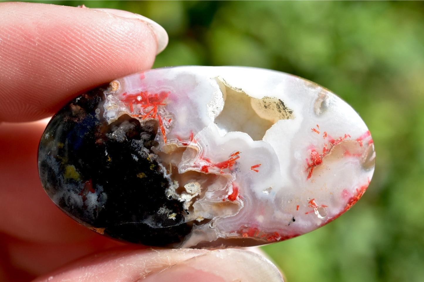 Red Plume Moss Agate