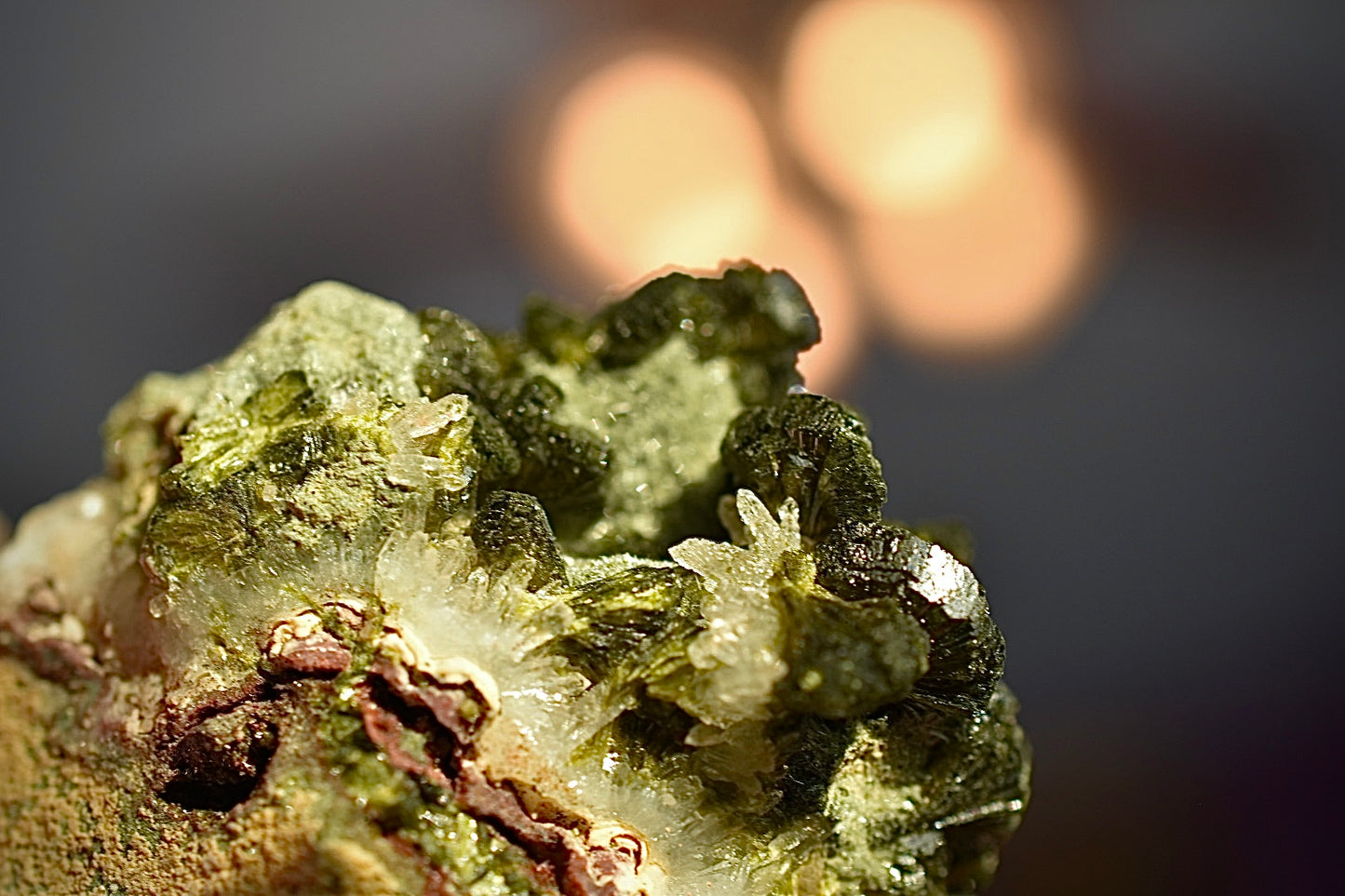 Rare Epidote with Quartz Specimen