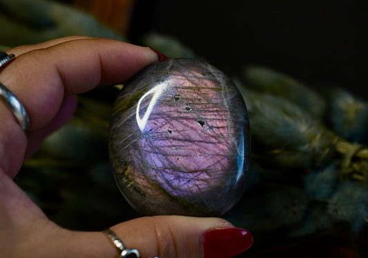 Purple Labradorite • Palm Stone