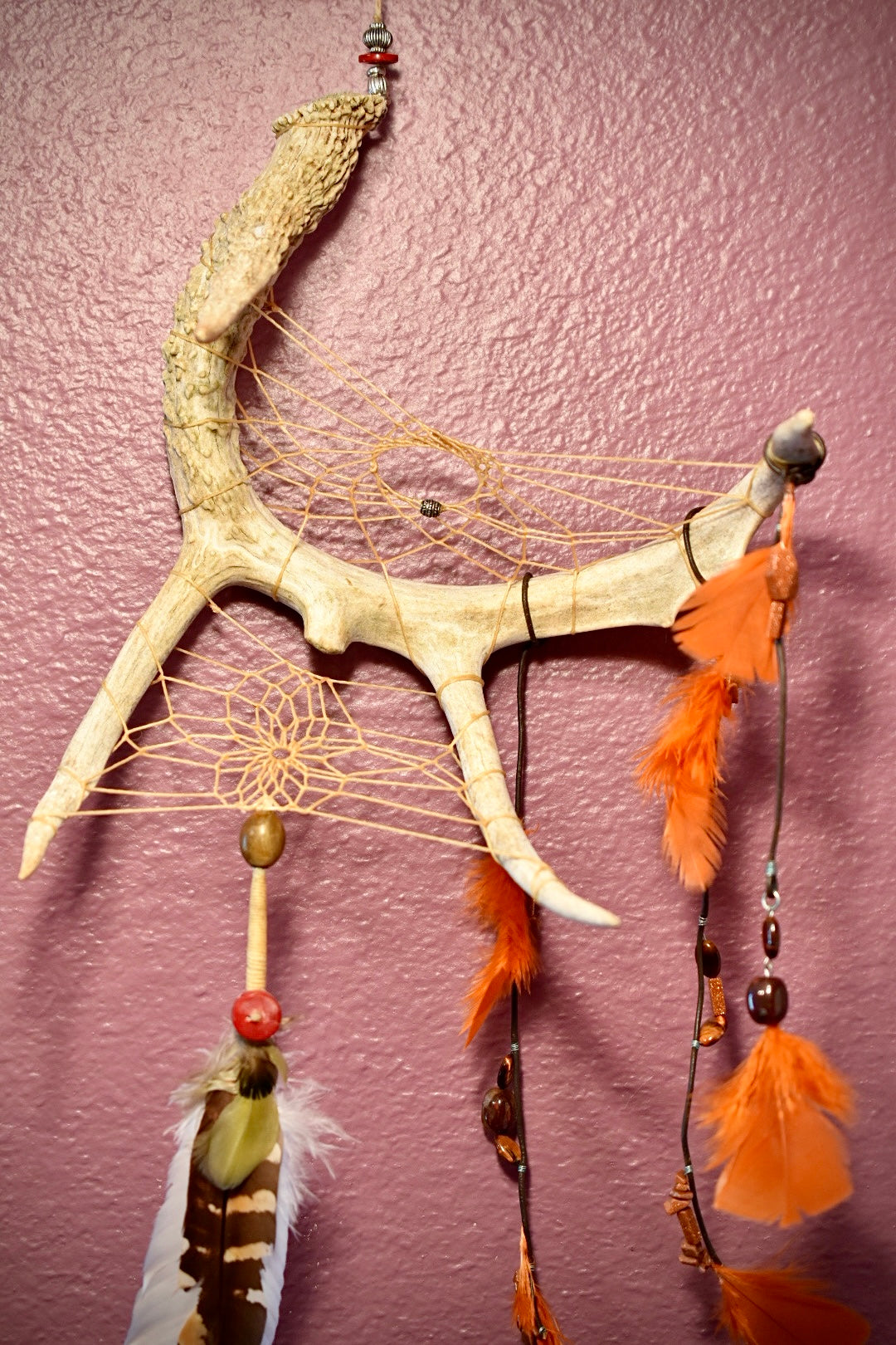 Handcrafted Double Antler Dream Catcher