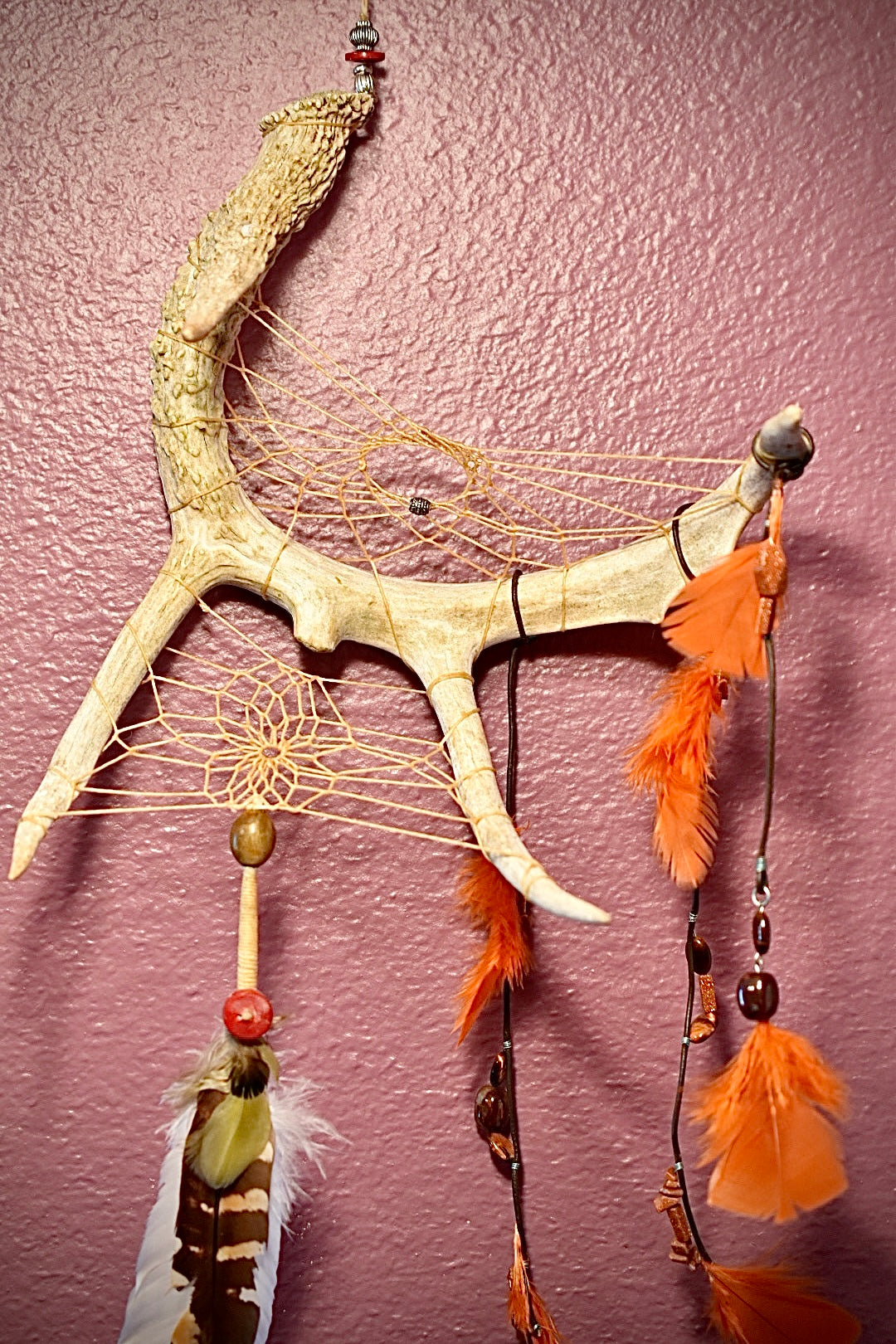 Handcrafted Double Antler Dream Catcher