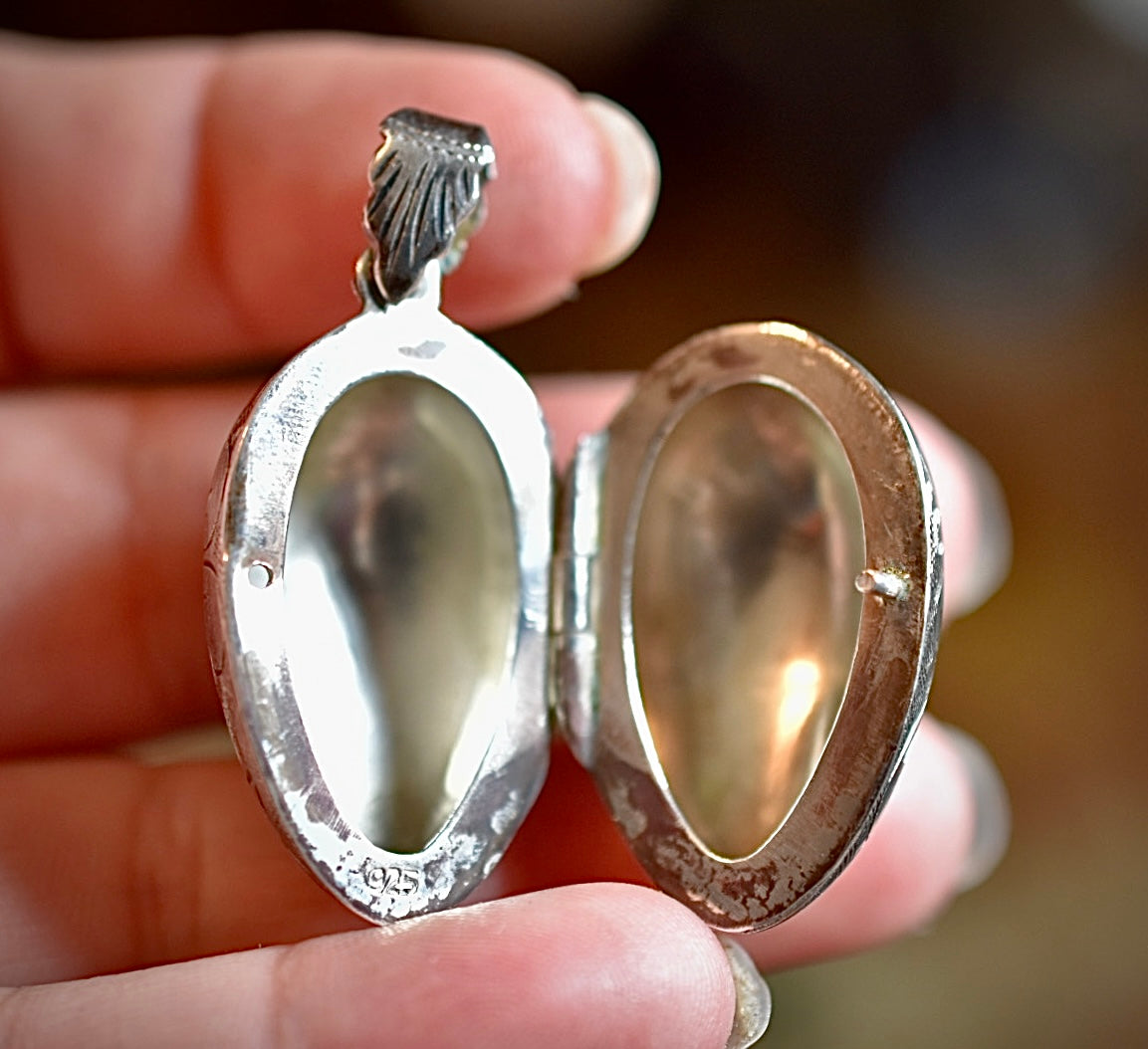 Rare Antique Silver Egg Locket