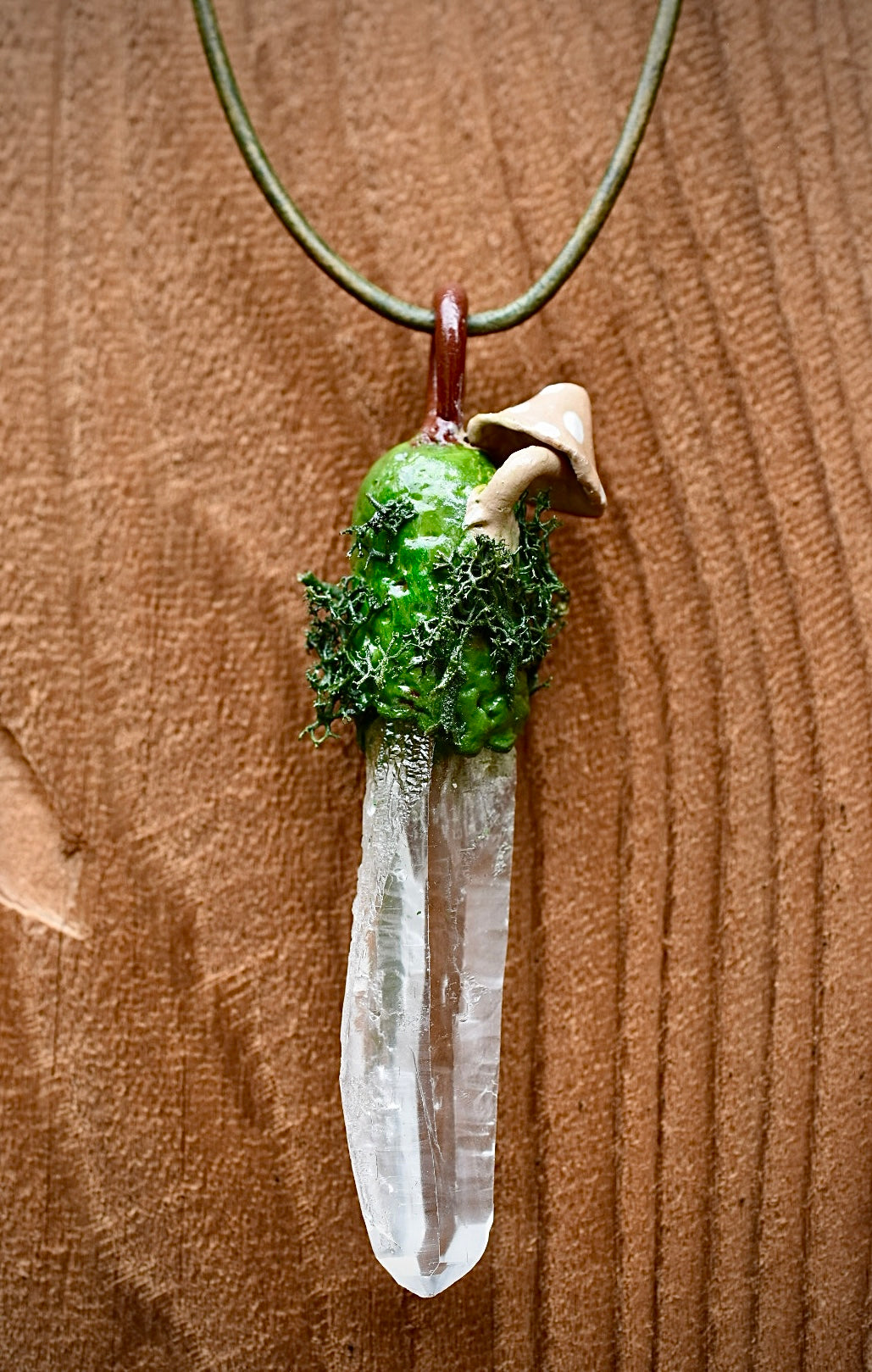 Lemurian Quartz Earth Necklace