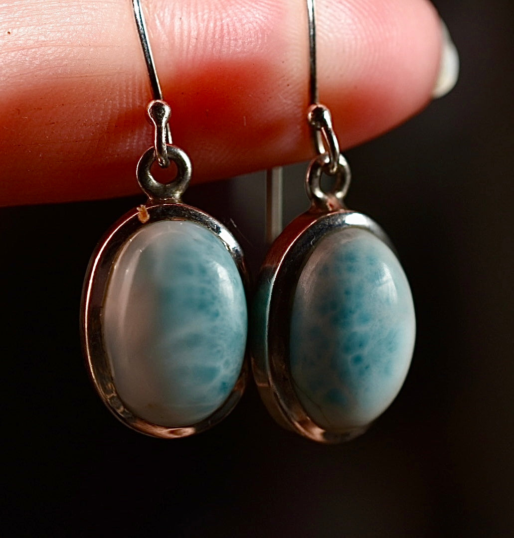 Larimar Earrings • Vintage
