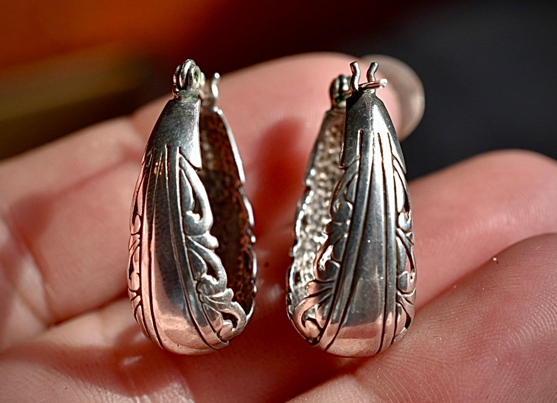 Sterling Silver Earrings • Vintage