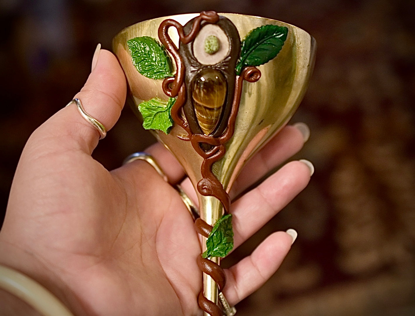 Earthen Journey Crystal Chalice • Rare Gem