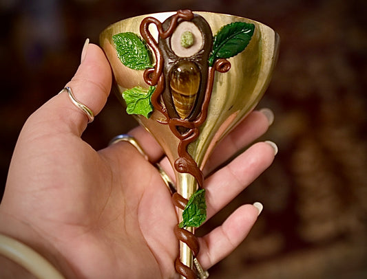 Earthen Journey Crystal Chalice • Rare Gem