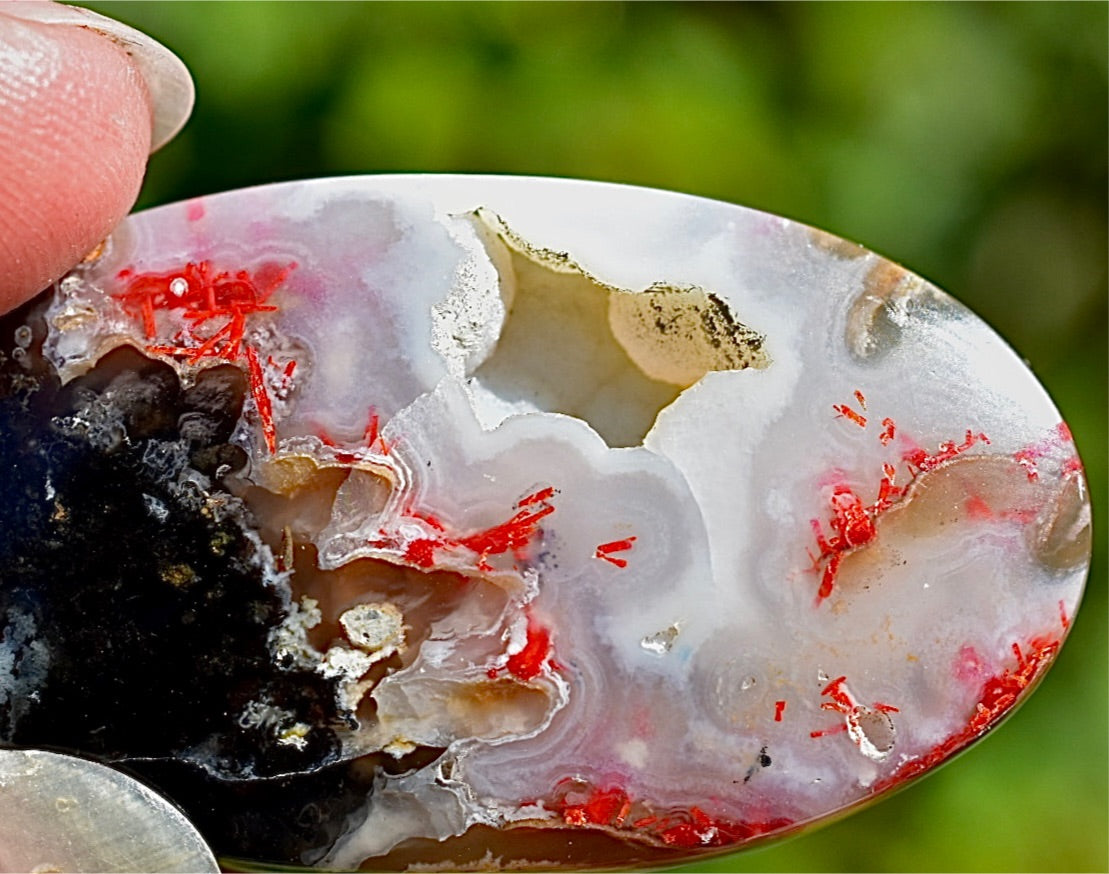 Red Plume Moss Agate
