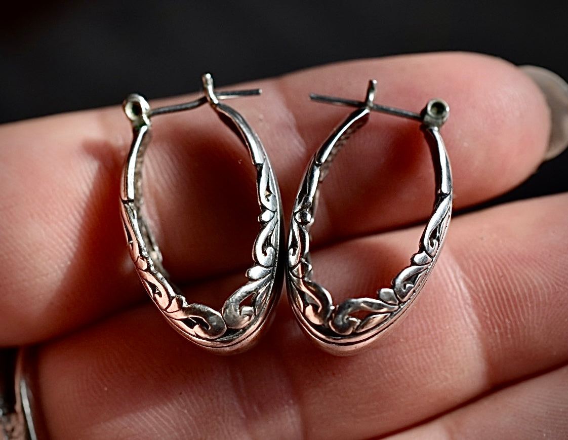 Sterling Silver Earrings • Vintage