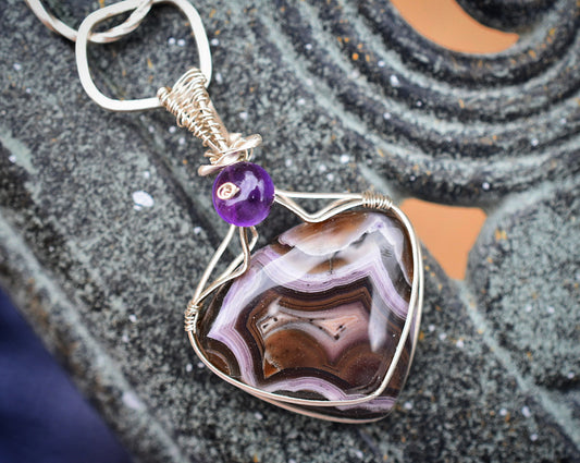 Rare Purple Passion Agate Pendant