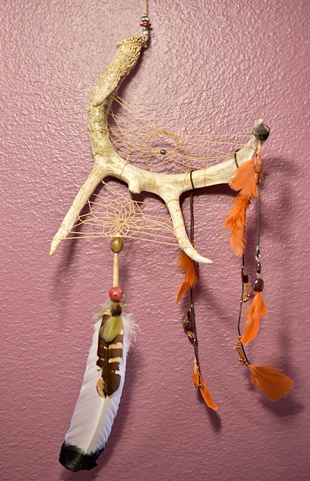 Handcrafted Double Antler Dream Catcher