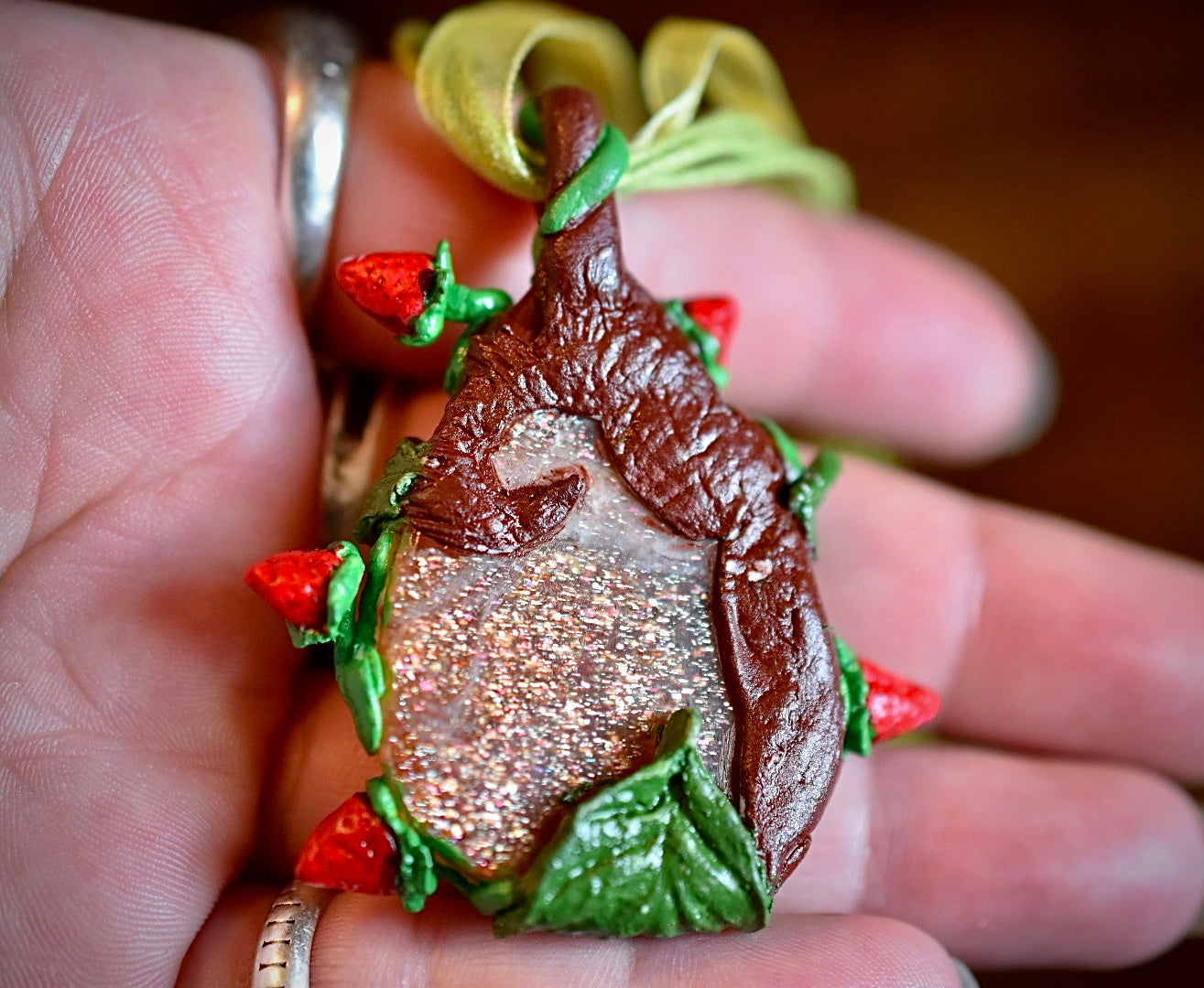 Strawberry Sunstone Necklace