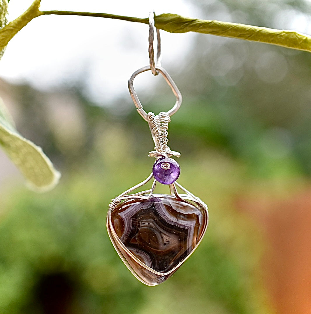 Rare Purple Passion Agate Pendant