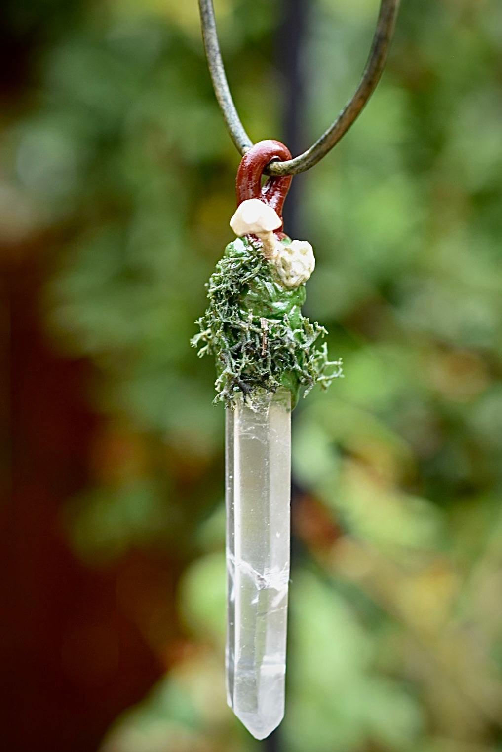 Lemurian Quartz Earth Necklace