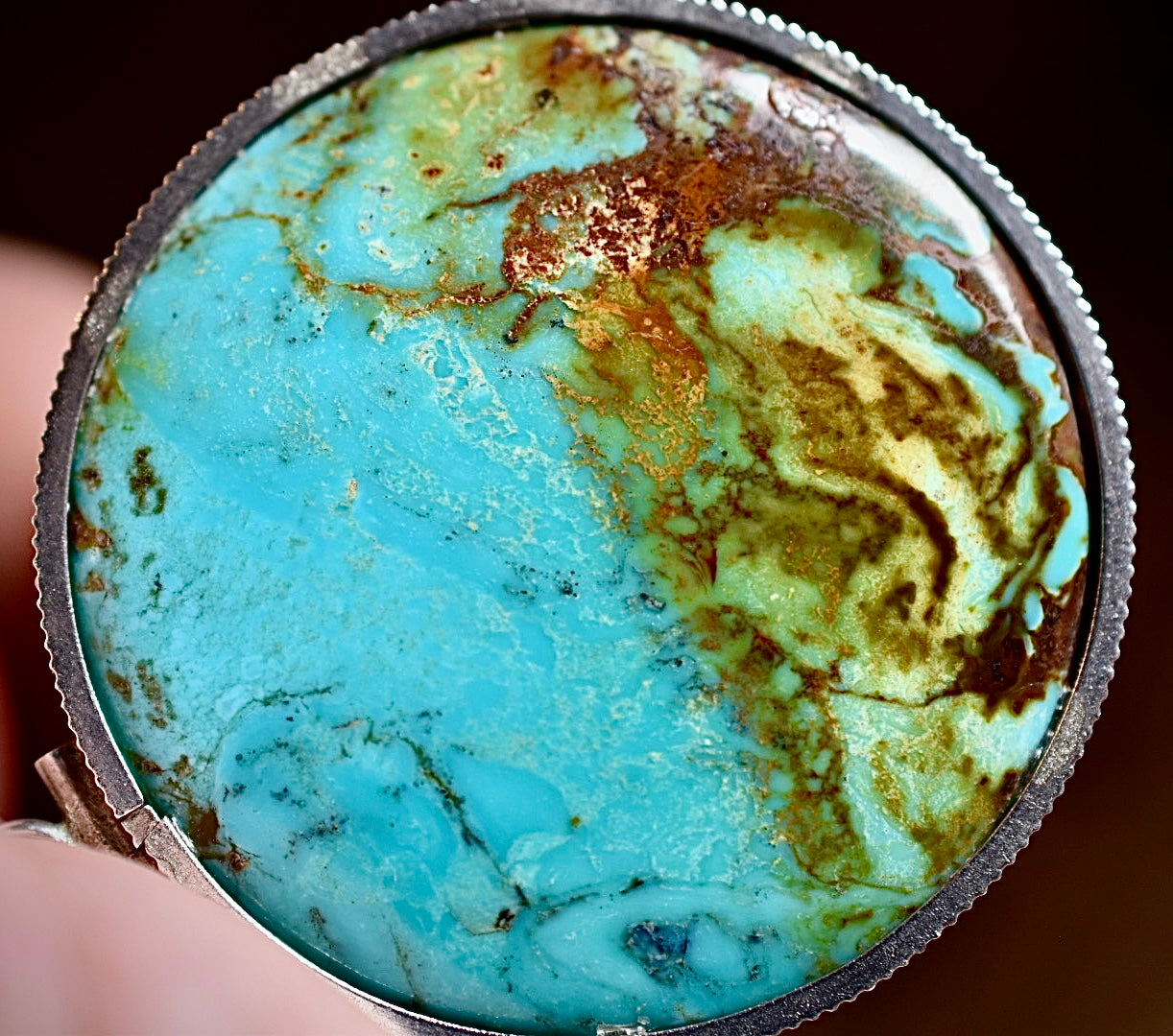 Natural Turquoise Pendant • Vintage
