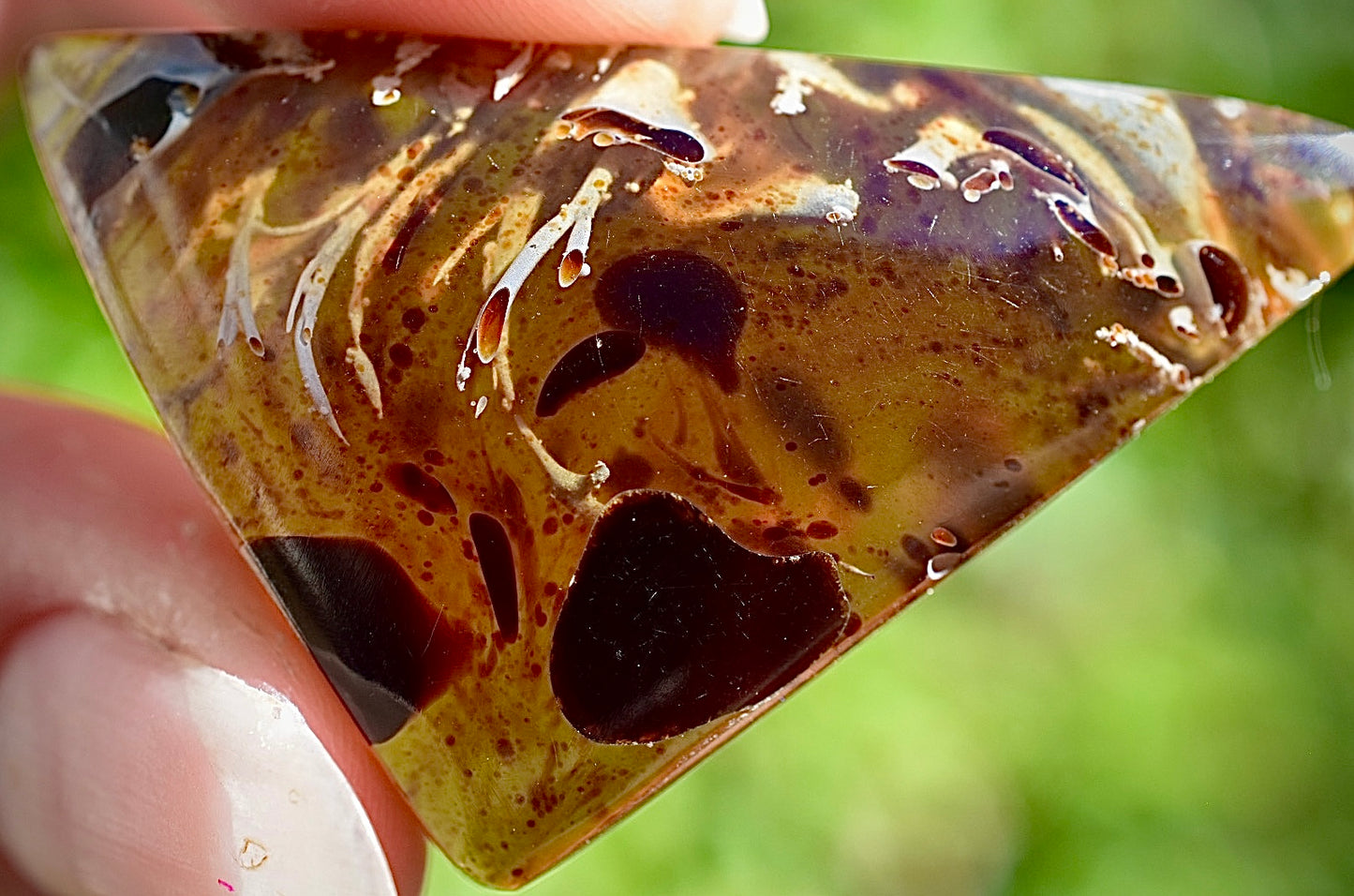 Dark Indonesian Amber Pocket Stone