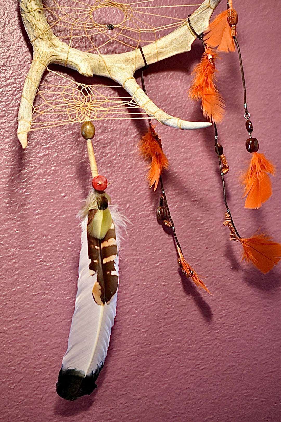 Handcrafted Double Antler Dream Catcher