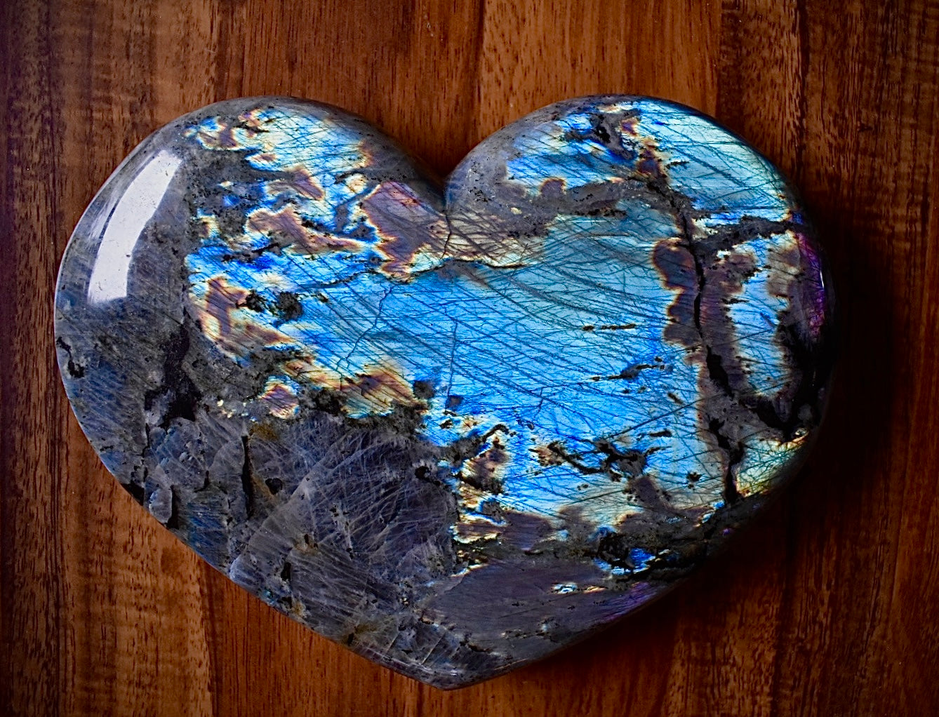 Rare Labradorite Heart • 5.4 lbs