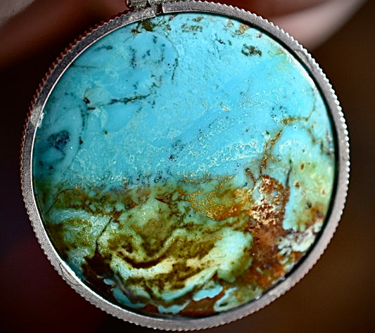 Natural Turquoise Pendant • Vintage