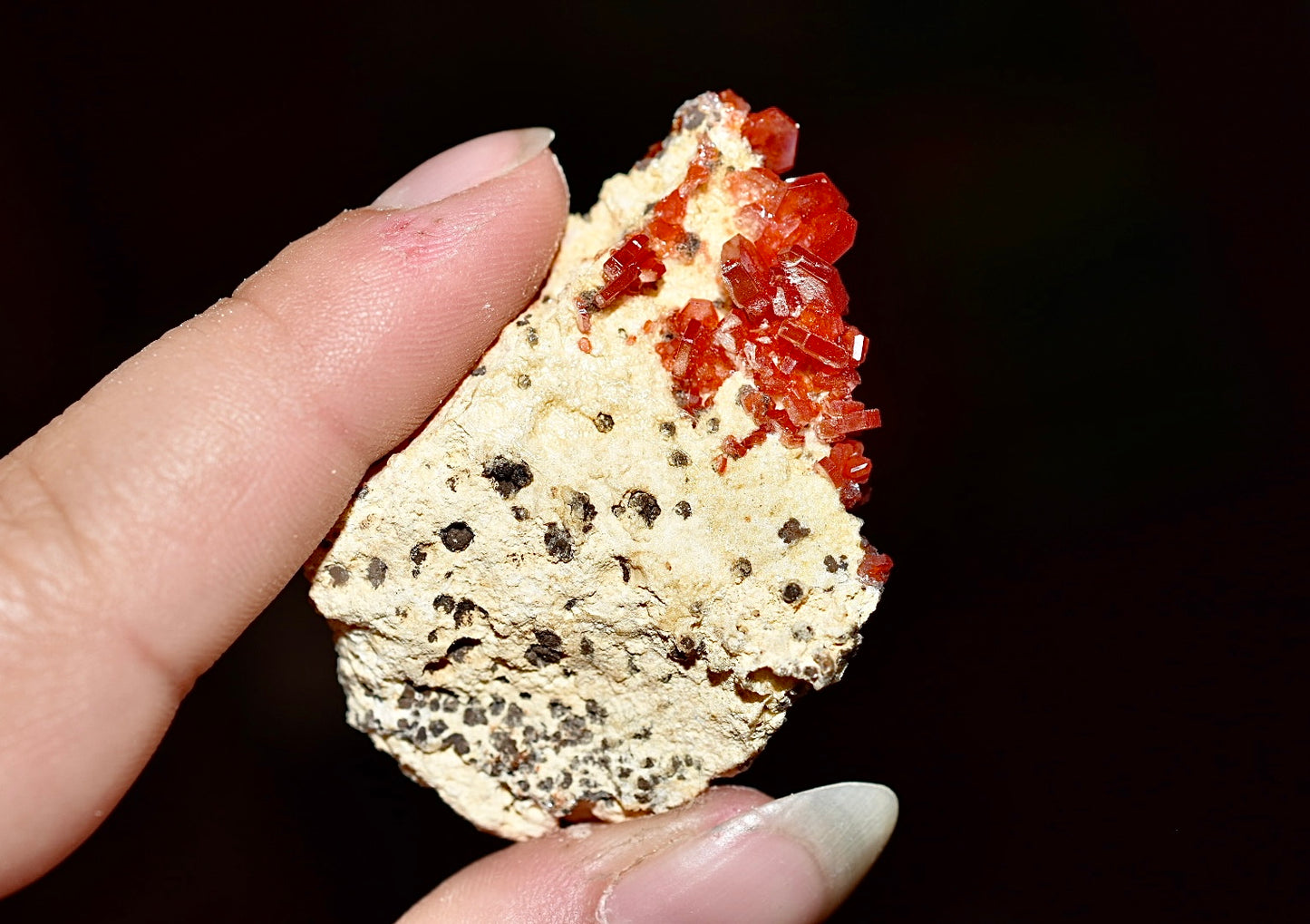 Vanadinite with Barite Specimen (8)