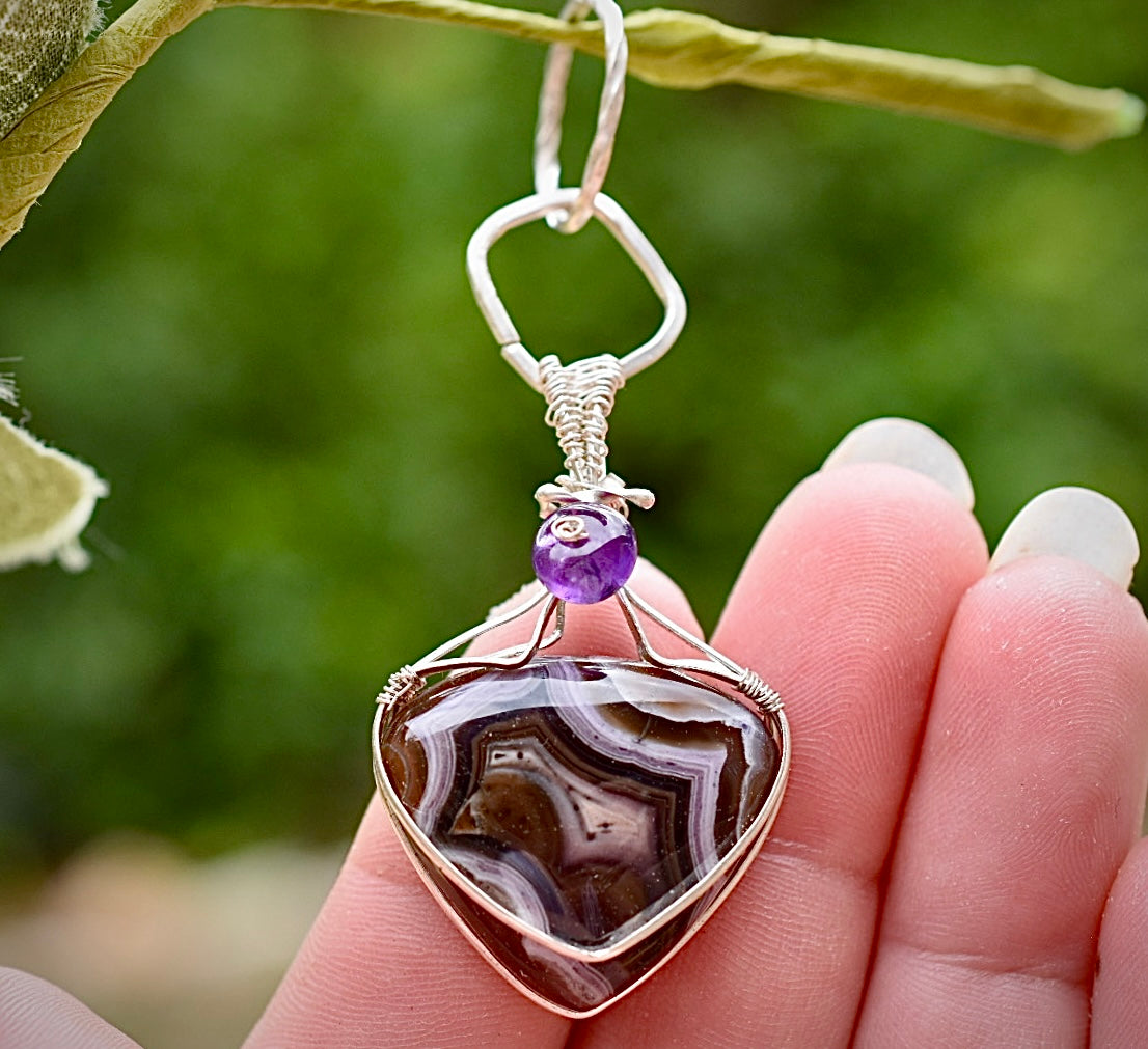 Rare Purple Passion Agate Pendant