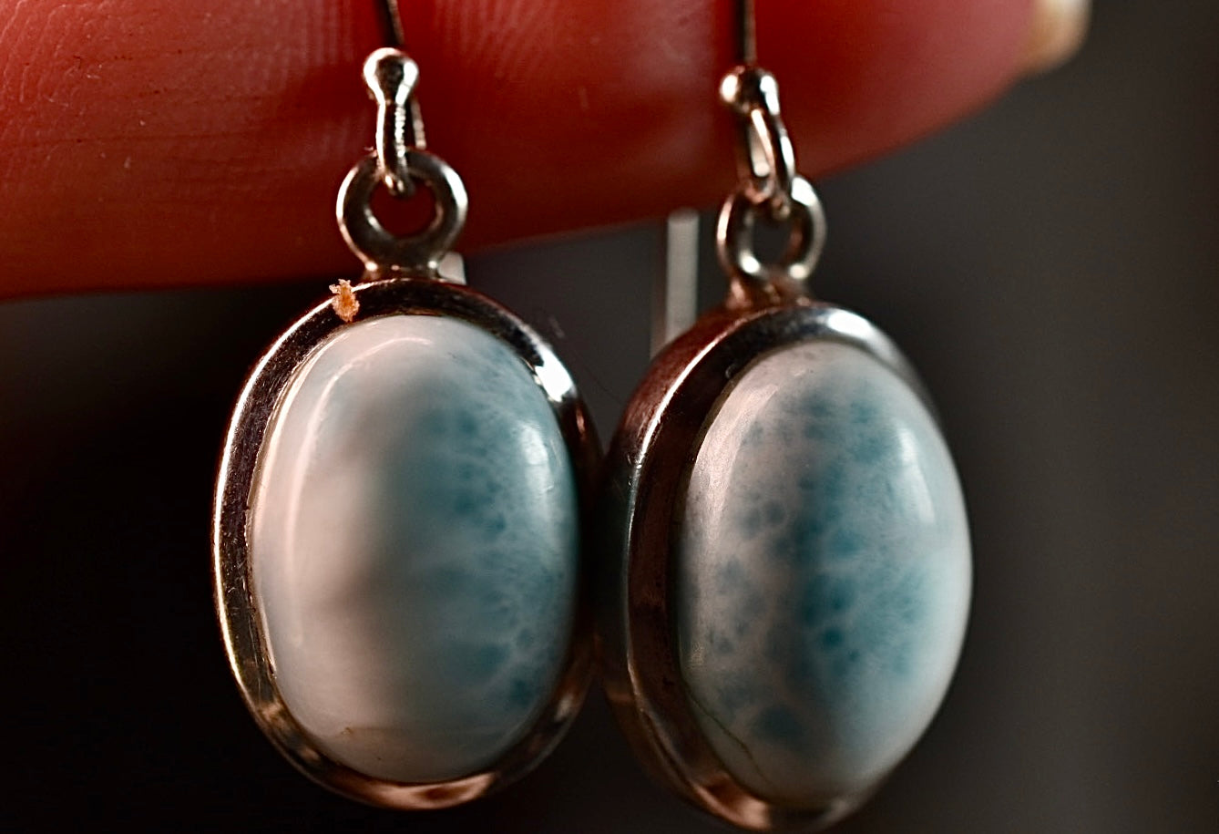 Larimar Earrings • Vintage