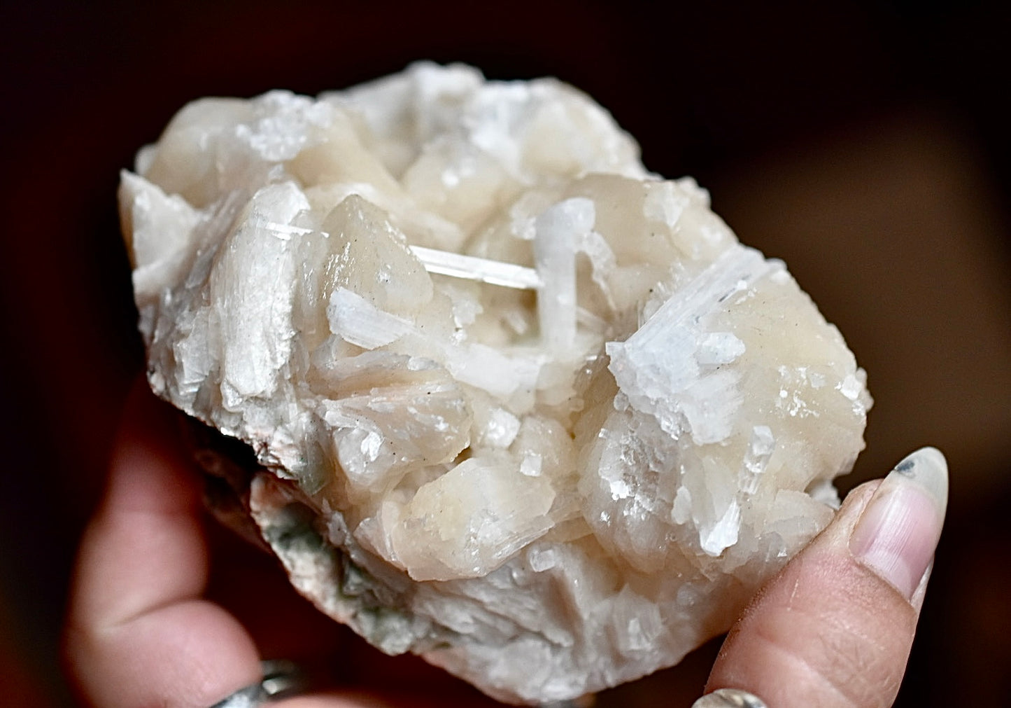 Scolecite on Peach Stilbite
