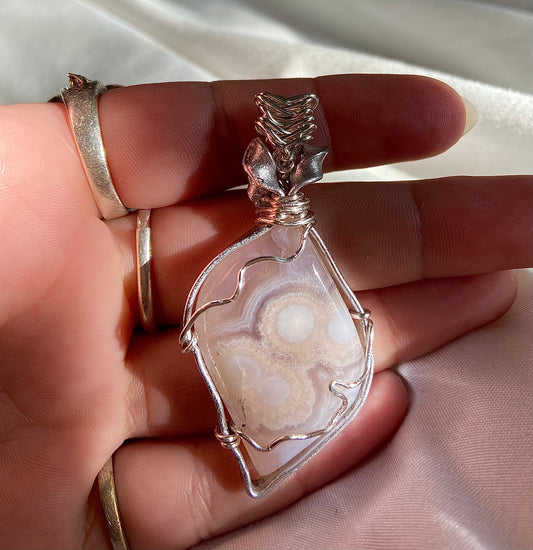 Flower Agate Pendant