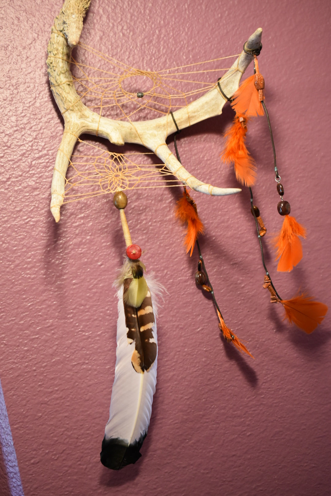 Handcrafted Double Antler Dream Catcher