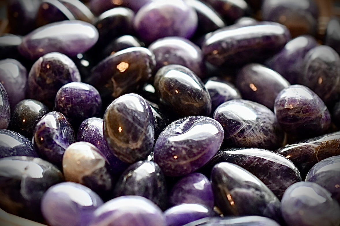 Chevron Amethyst Tumbles