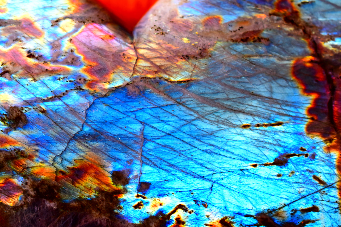 Rare Labradorite Heart • 5.4 lbs