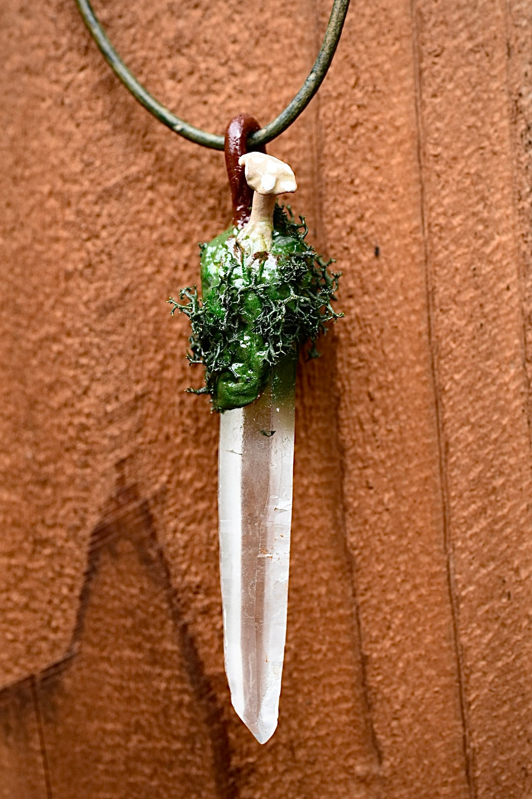 Lemurian Quartz Earth Necklace