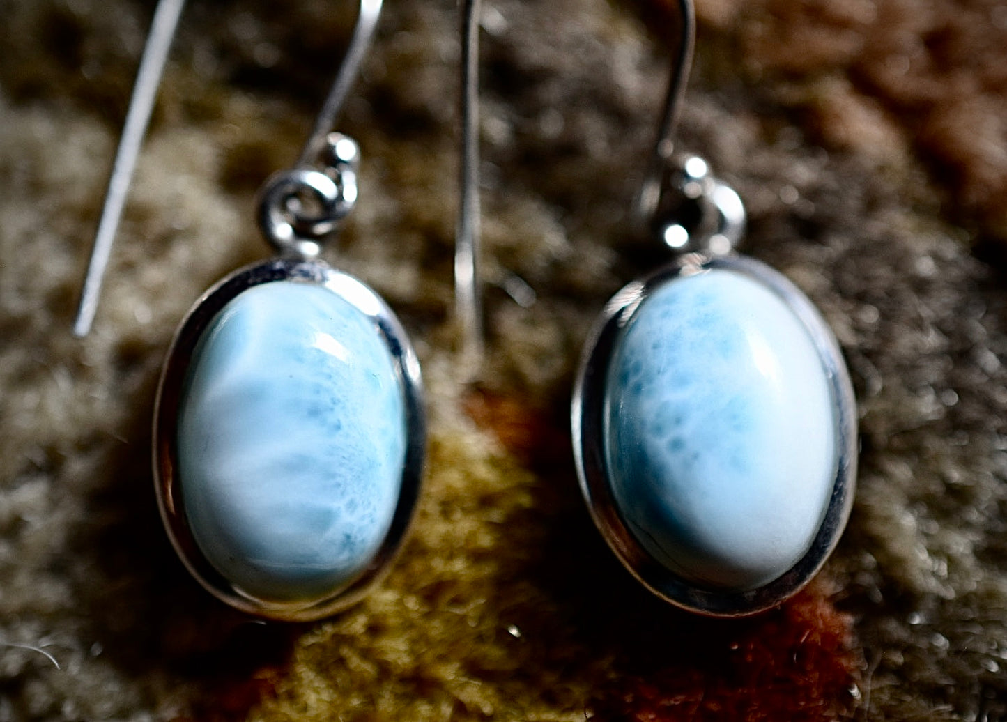 Larimar Earrings • Vintage
