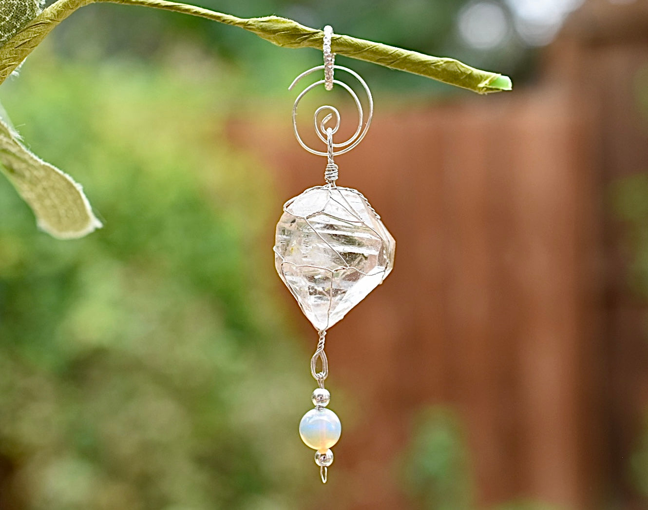 UV Petroleum Quartz & Opal Pendant