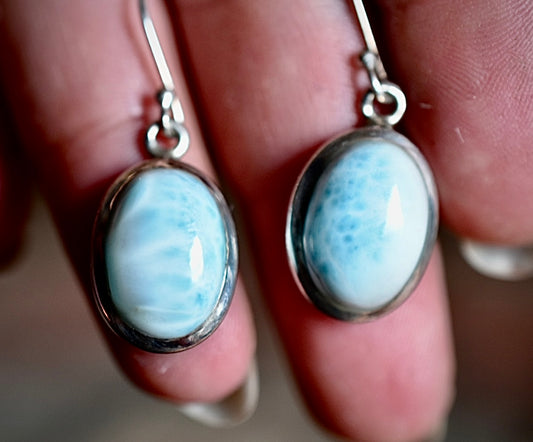 Larimar Earrings • Vintage