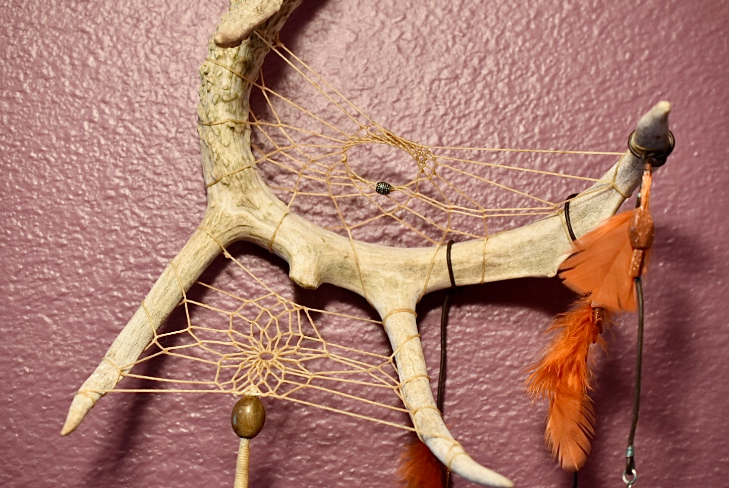 Handcrafted Double Antler Dream Catcher